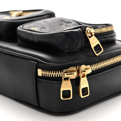 Louis Vuitton Calfskin Monogram Embossed Utility Crossbody Black 9 of 16