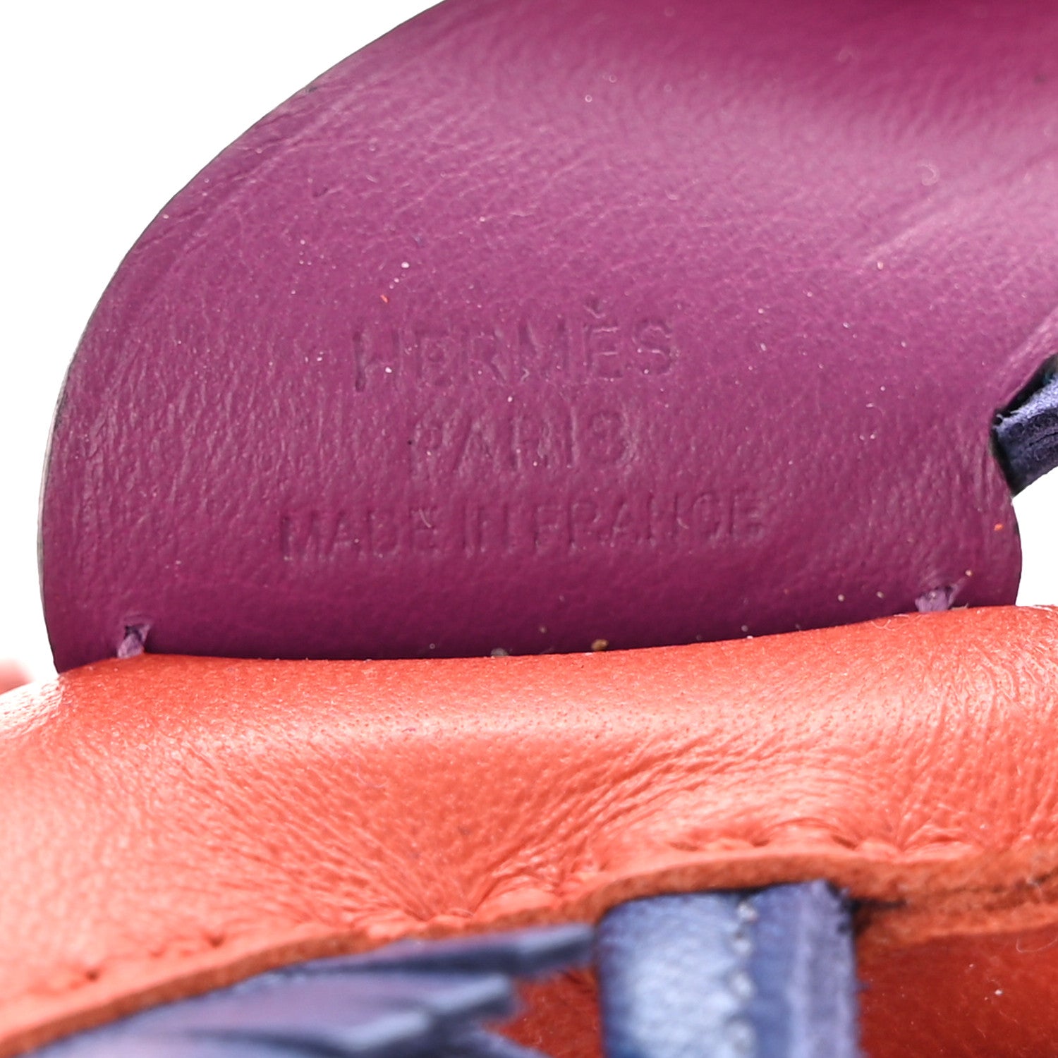 Hermes Milo Lambskin Grigri Rodeo Pegase Horse Bag Charm PM Cornaline Bleu Saphir Anemone 4 of 5