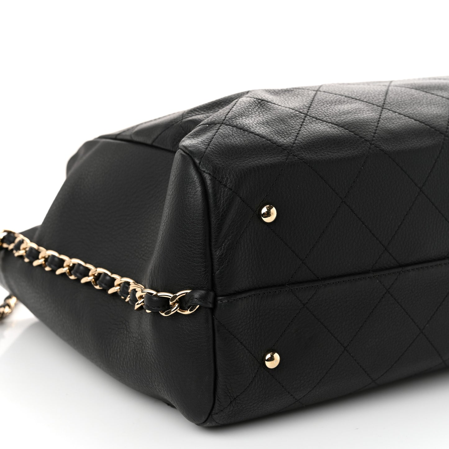 Bullskin Stitched Large Shopping Bag Black