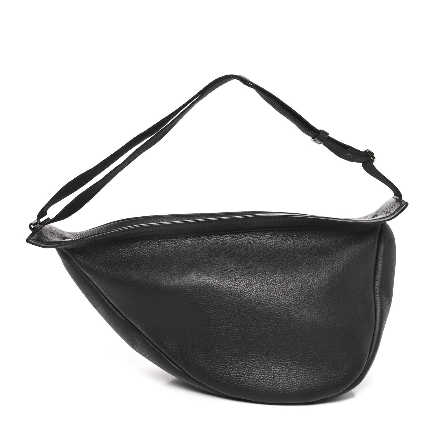 The Row Grained Calfskin Large Slouchy Banana Bag Black 1 of 10
