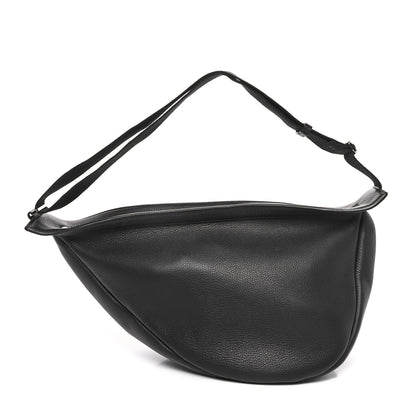 The Row Grained Calfskin Large Slouchy Banana Bag Black 1 of 10