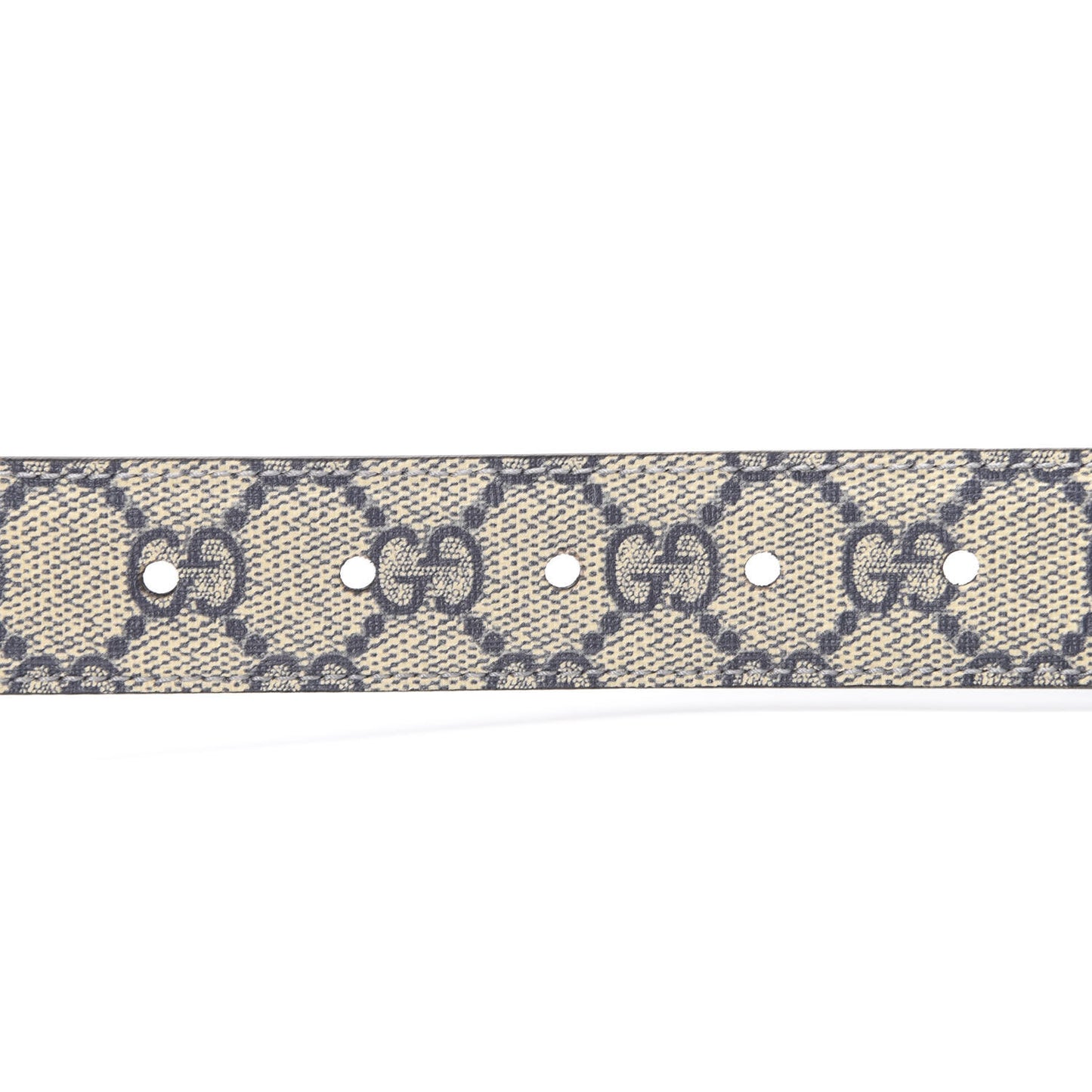 Selleria Calfskin GG Supreme Monogram Reversible 30mm Belt 95 38 Blue Beige
