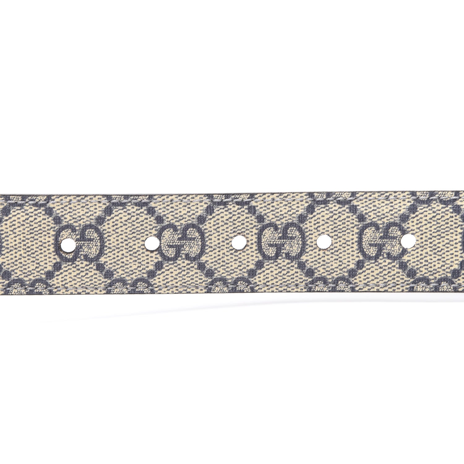 Gucci Selleria Calfskin GG Supreme Monogram Reversible 30mm Belt 95 38 Blue Beige 5 of 5