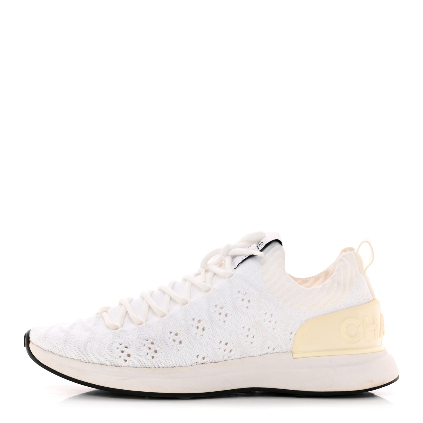 Fabric Logo Sneakers 37.5 White