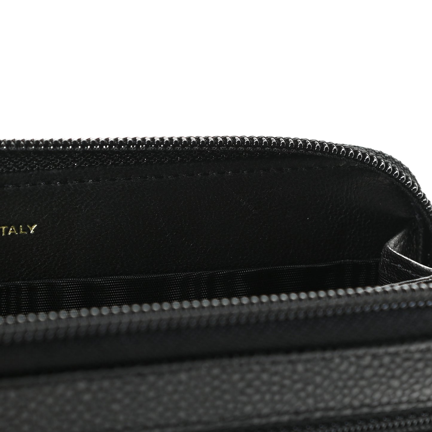 Caviar Large Timeless CC Zip Around Wallet Black