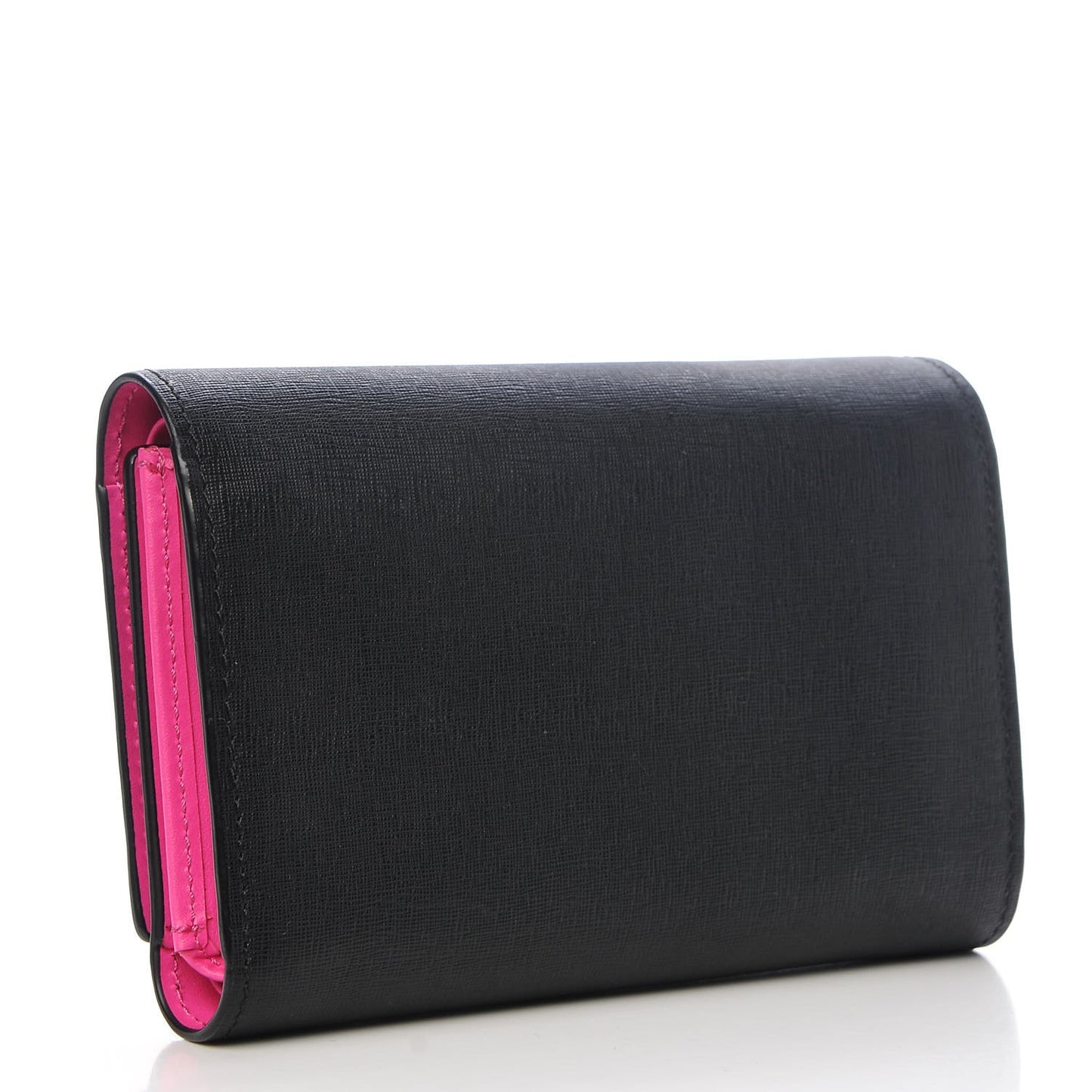Saffiano Trifold Medium Mina Wallet Black