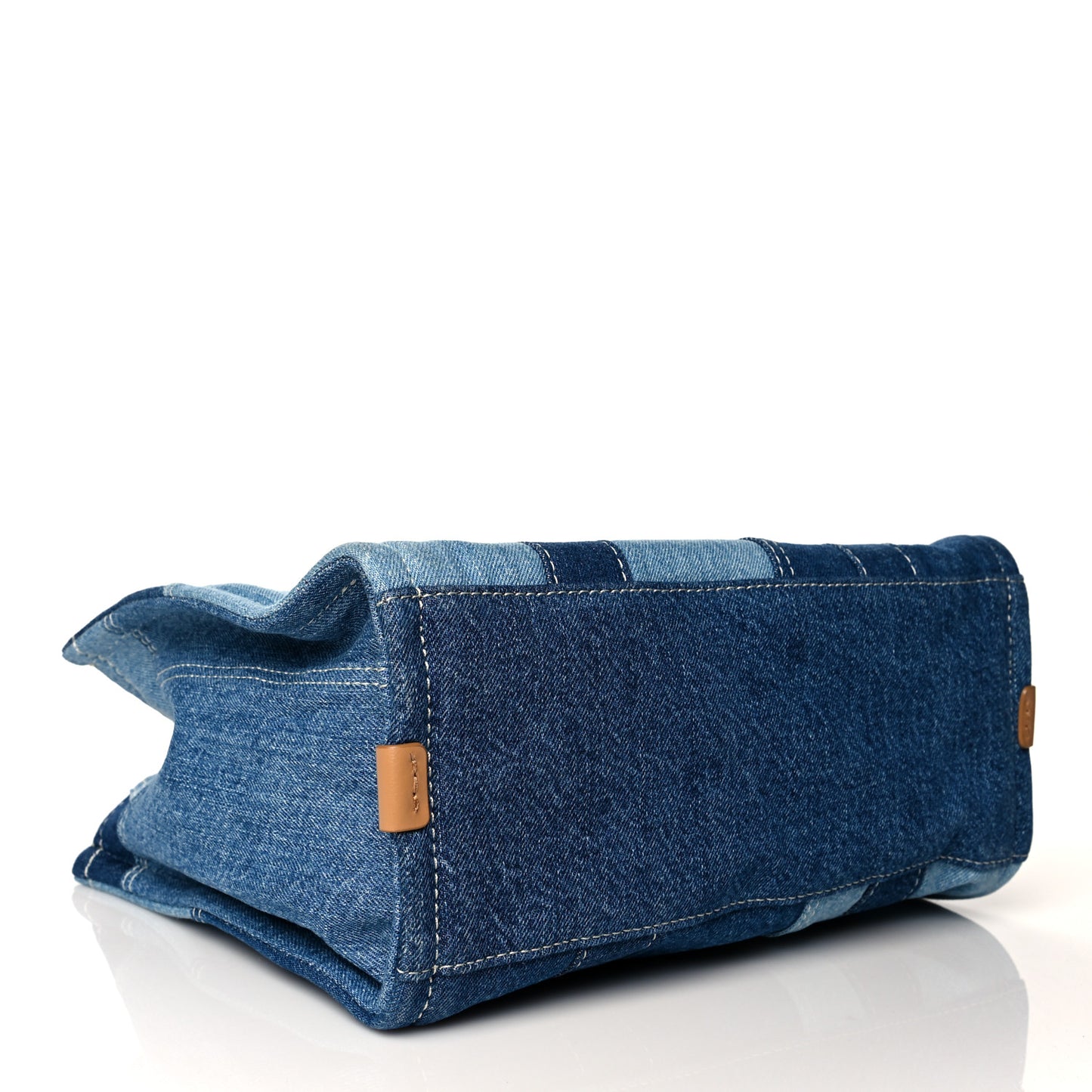 Denim Canvas Small Tote Bag Blue