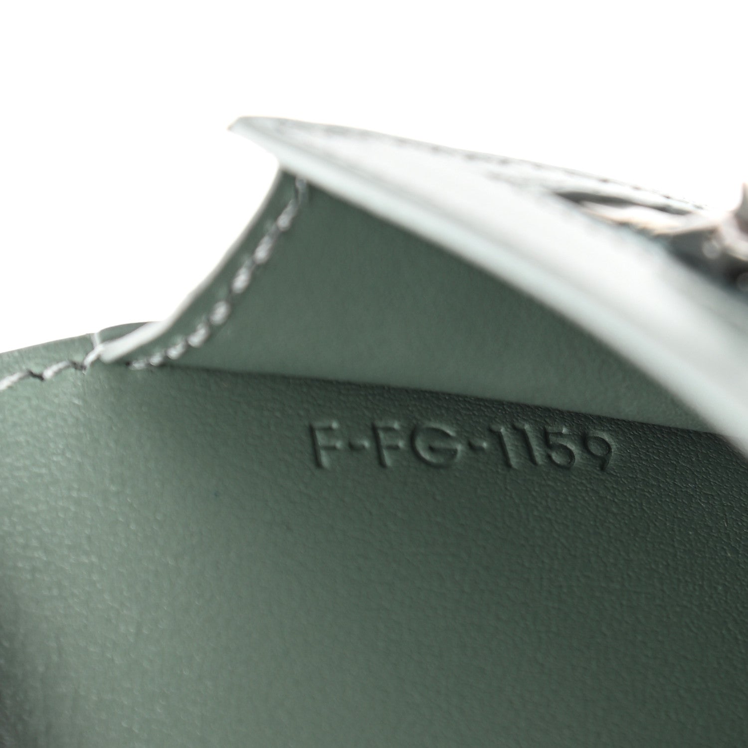 Celine Grained Calfskin Medium Multifunction Strap Wallet Green 8 of 10