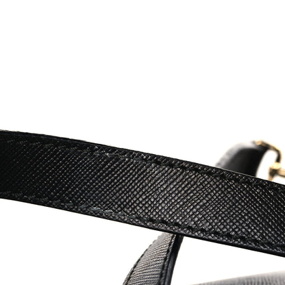 Salvatore Ferragamo Hammered Calfskin Top Handle Bag Black 10 of 10