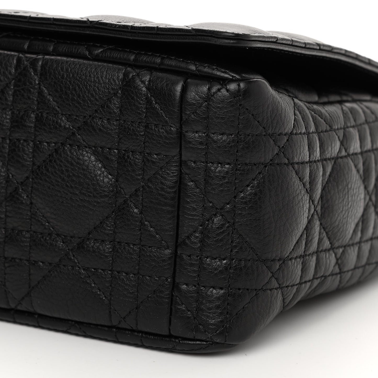 Grained Calfskin Cannage Large Caro Bag Black