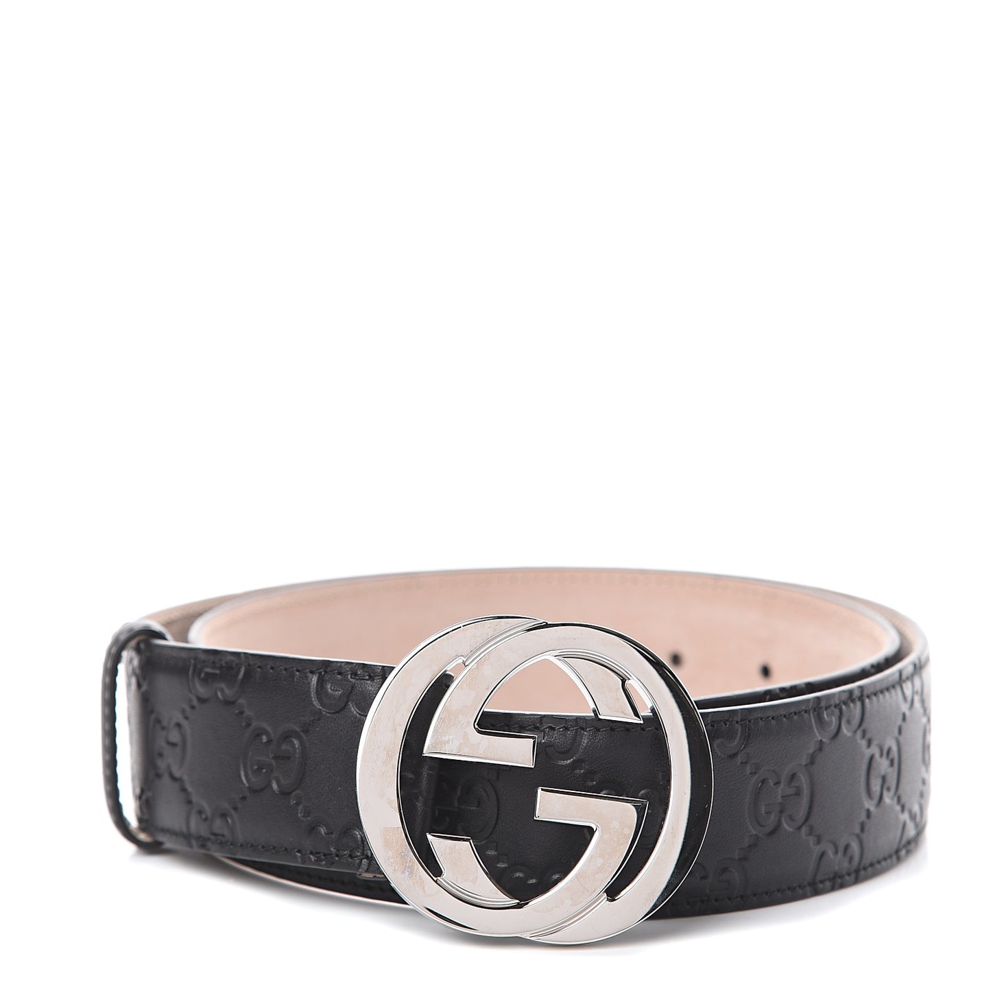 Guccissima Signature Interlocking G 40mm Belt 85 34 Black