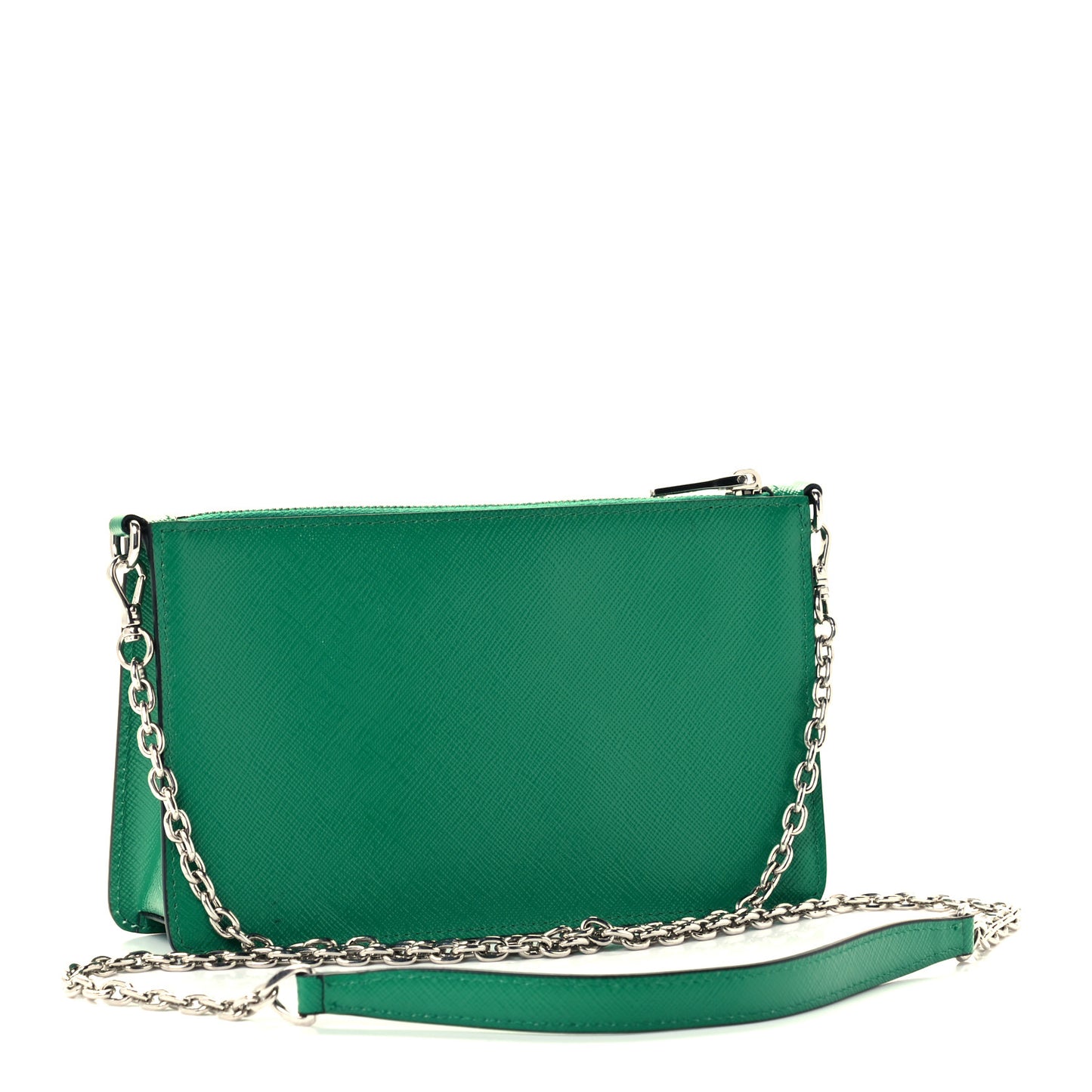 Saffiano Vernice Chain Crossbody Bag Green