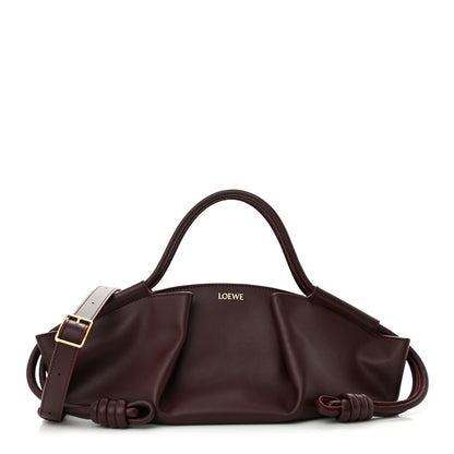 Loewe Shiny Nappa Calfskin Small Paseo Bag Burgundy 1 of 10