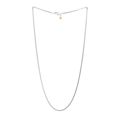 David Yurman Sterling Silver 14K Yellow Gold 1.7mm Baby Box Chain Necklace 18" 3 of 5