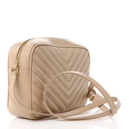 Saint Laurent Calfskin Matelasse Monogram Lou Camera Bag Dark Beige 3 of 11