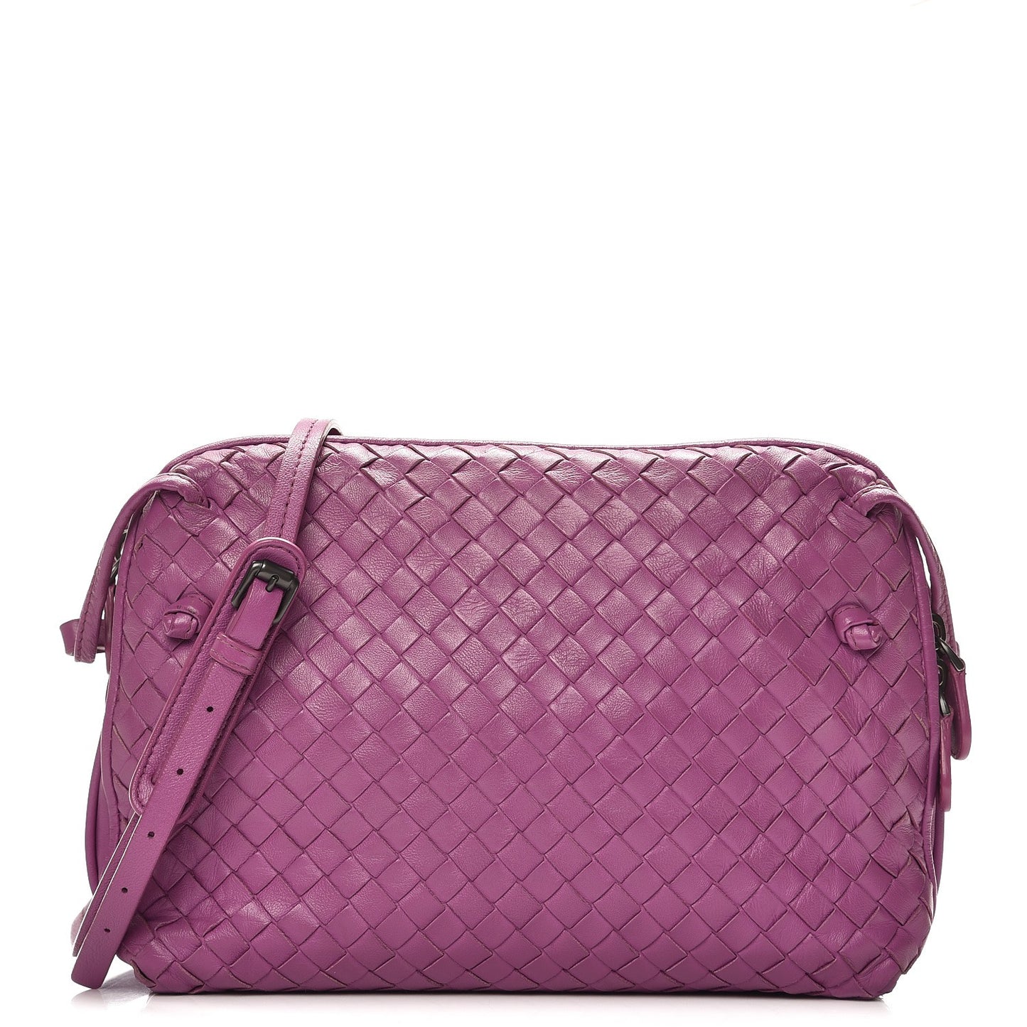 Nappa Intrecciato Pillow Crossbody Messenger Peony