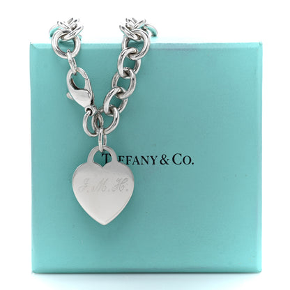 Tiffany Sterling Silver Heart Tag Charm Bracelet 4 of 4