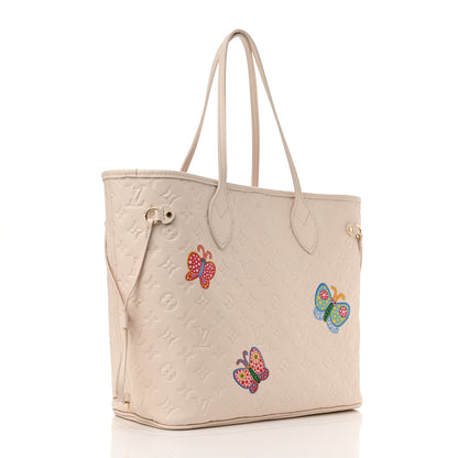 Louis Vuitton LV X YK Empreinte Inlaid Kusama Flowers Neverfull MM Quartz 4 of 11