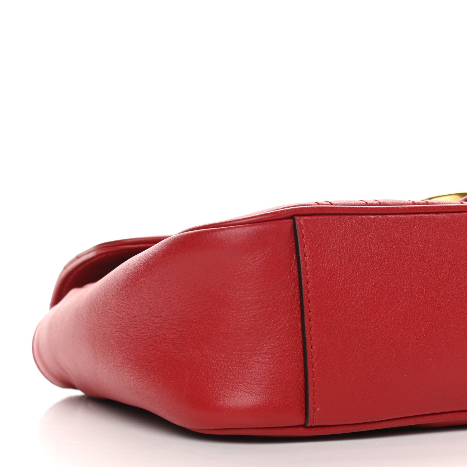 Gucci Calfskin Matelasse Small GG Marmont Shoulder Bag Hibiscus Red 8 of 9