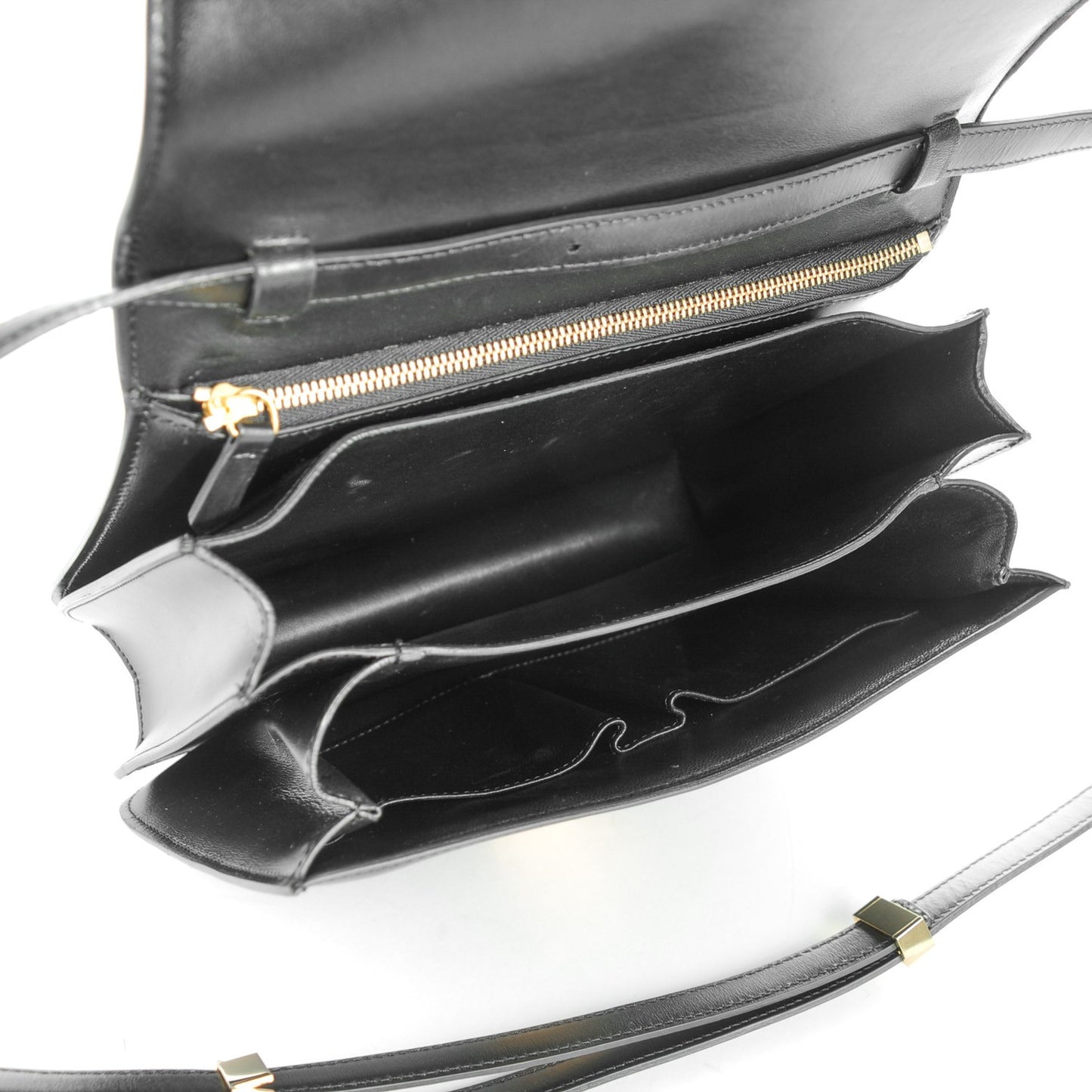Box Calfskin Medium Classic Box Flap Bag Black