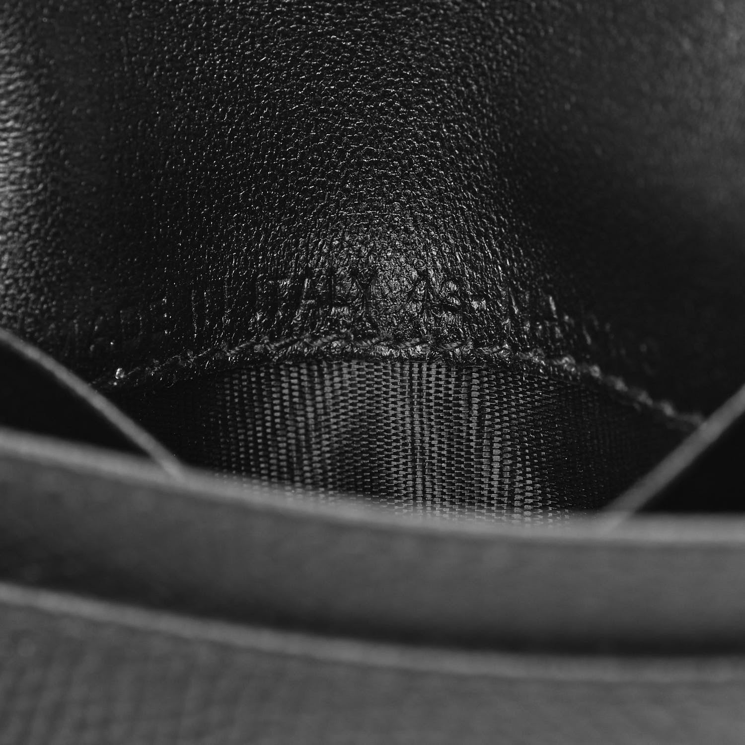 Christian Dior Grained Calfskin Saddle Card Holder Black 6 of 6