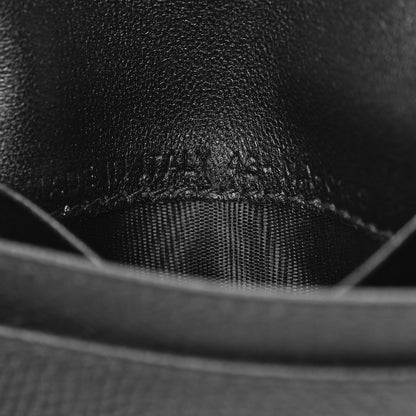 Christian Dior Grained Calfskin Saddle Card Holder Black 6 of 6