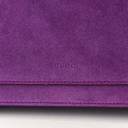 Gucci Suede Dragon Embroidered Medium Dionysus Shoulder Bag Bright Purple Multicolor 11 of 11