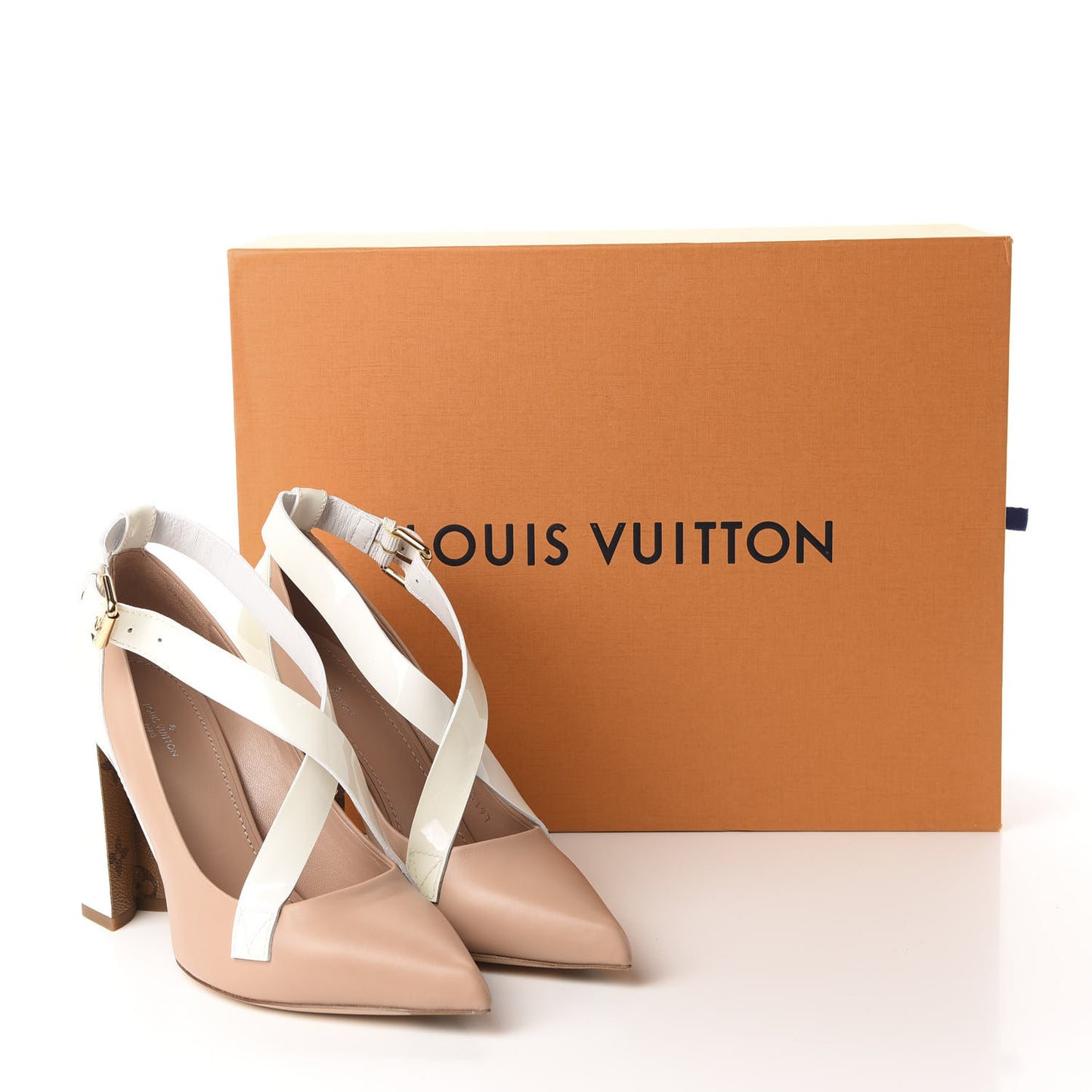 Calfskin Patent Matchmake Cross Pumps 39 Blush White