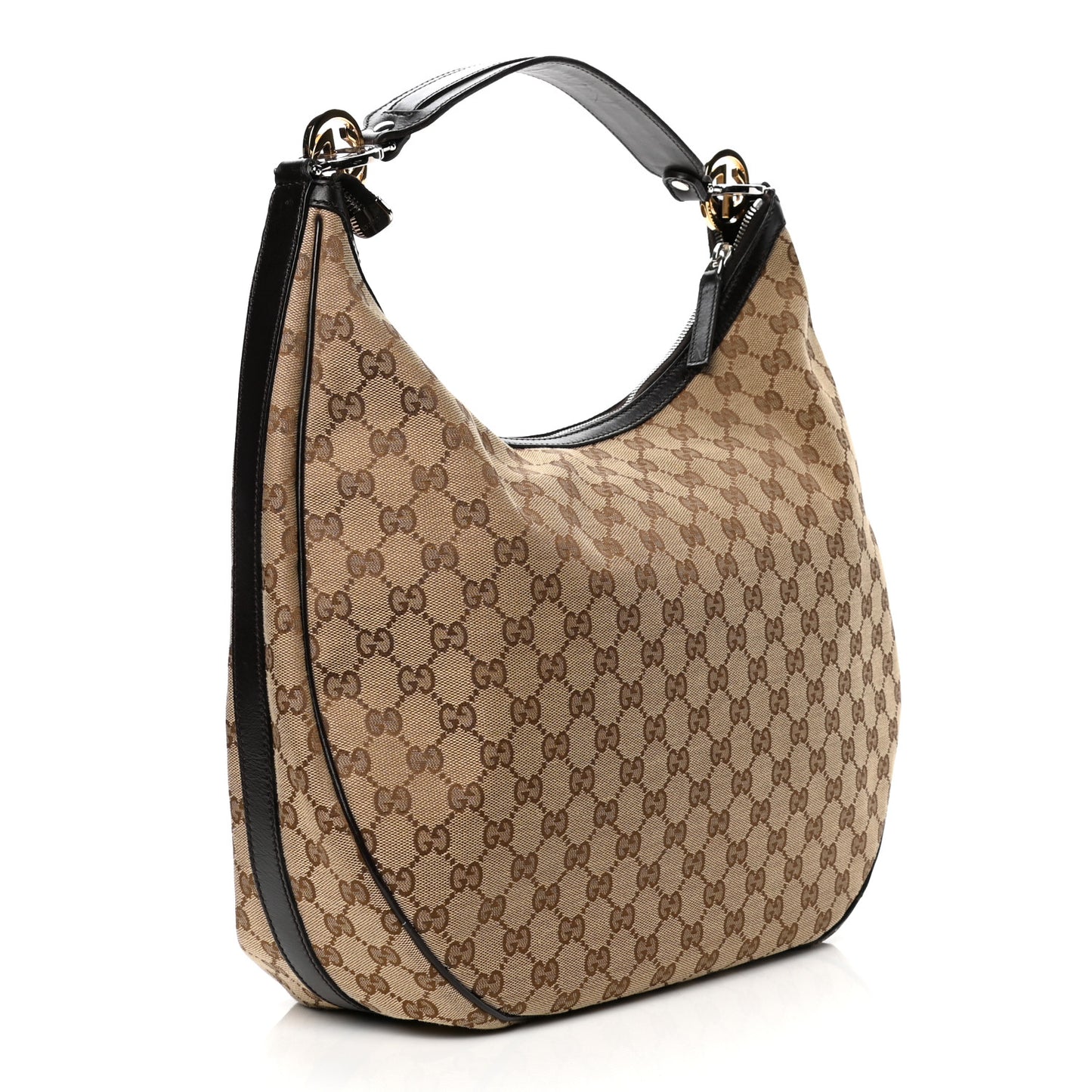 Monogram Large GG Twins Hobo Dark Brown