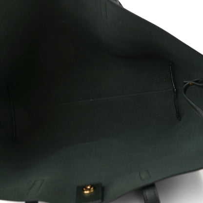 Saint Laurent Calfskin Large Shopping Tote Dark Green 6 of 12