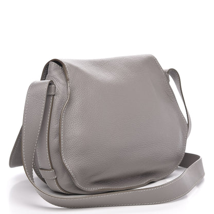 Chloe Calfskin Medium Marcie Round Crossbody Bag Cashmere Grey 3 of 13
