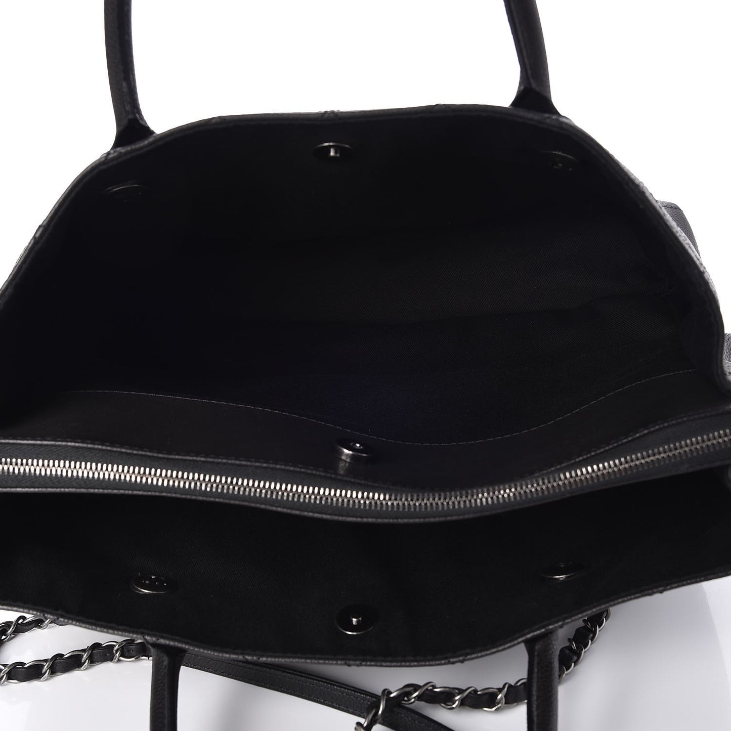 Grained Vegetal Calfskin Urban Shopping Tote Black