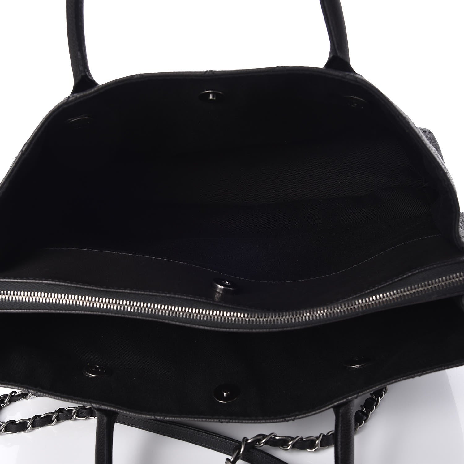 Chanel Grained Vegetal Calfskin Urban Shopping Tote Black 5 of 9
