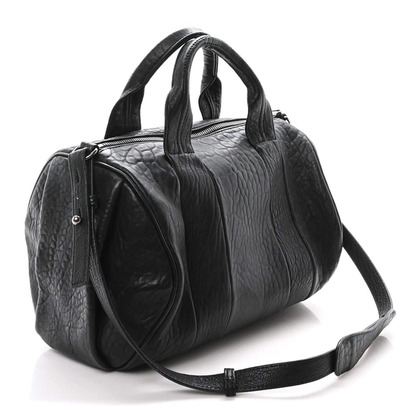 Pebbled Lambskin Rocco Black Nickel Hardware