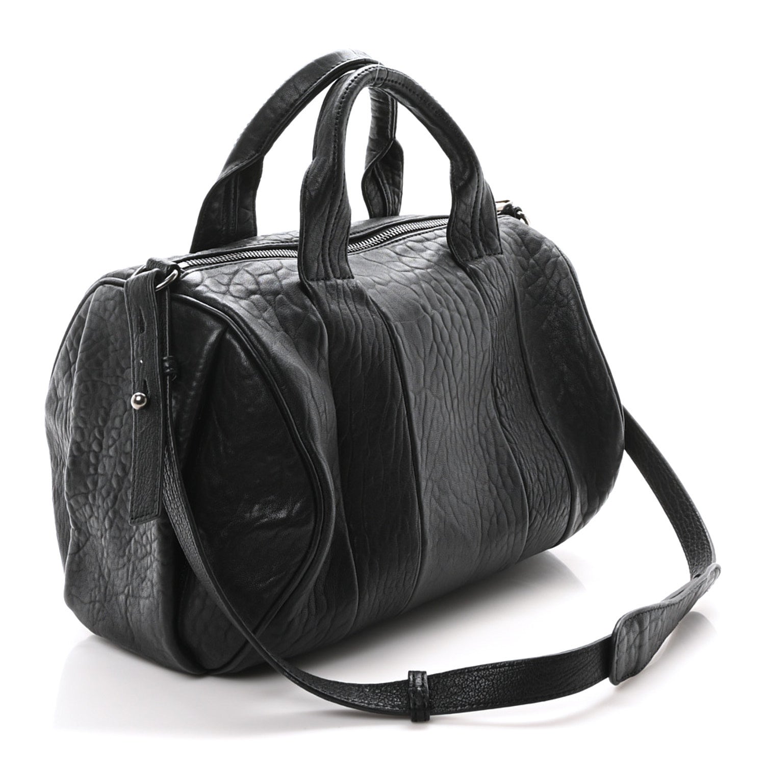 Alexander Wang Pebbled Lambskin Rocco Black Nickel Hardware 3 of 9