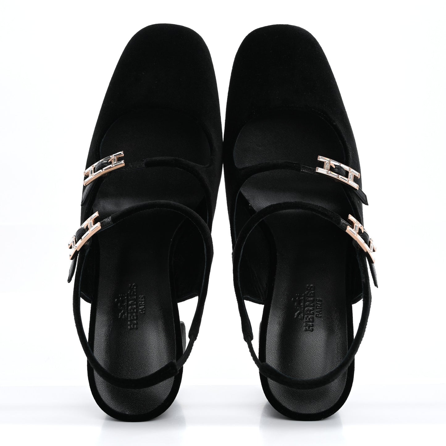 Velvet Rhinestone Jackie 90 Pumps 36.5 Black