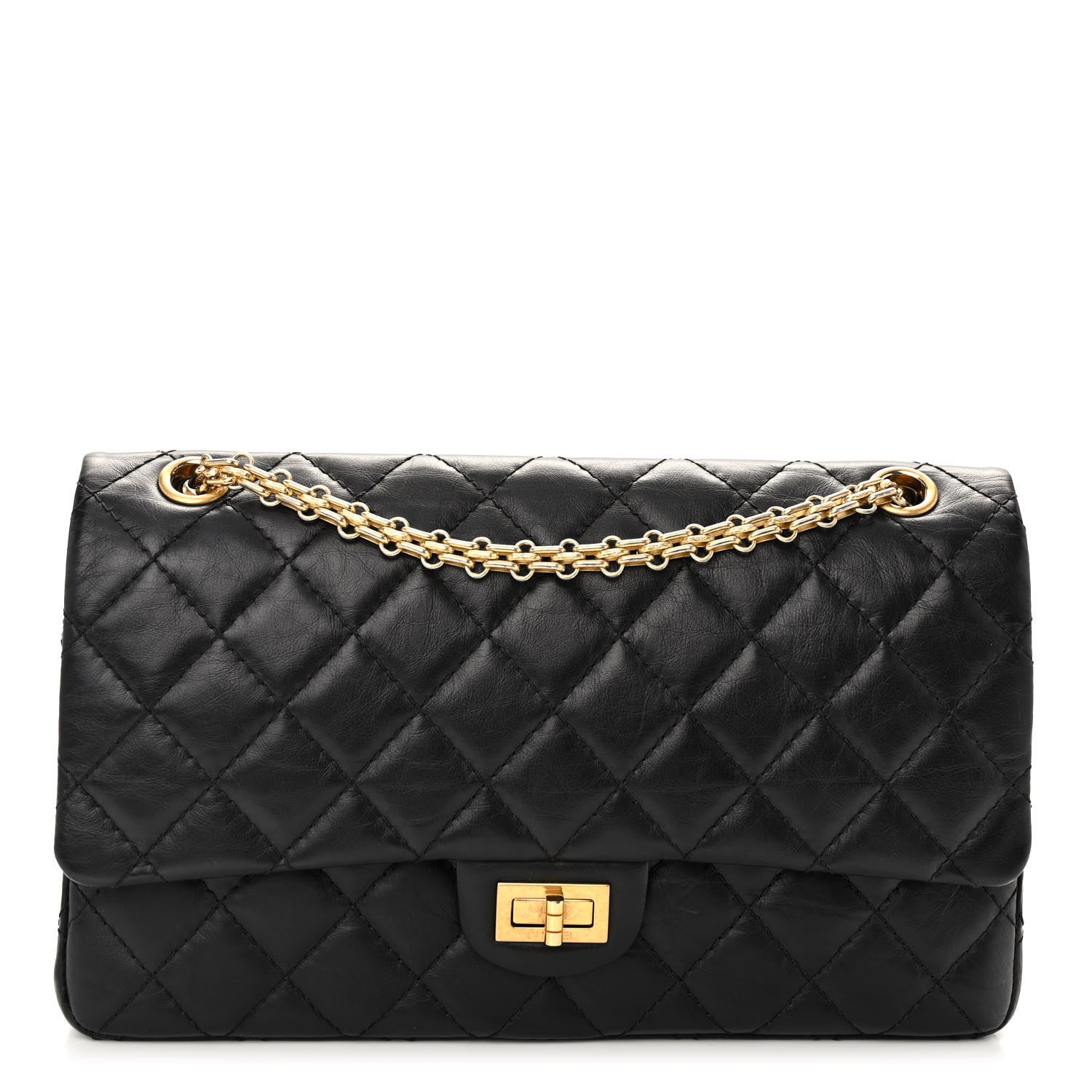 Chanel Aged Calfskin Quilted 2.55 Reissue 226 Flap Black 1 of 11