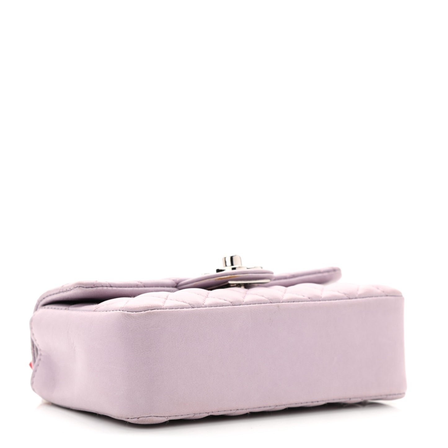 Lambskin Quilted Mini Valentine Flap Lilac