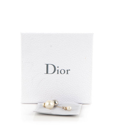 Christian Dior Pearl Mise En Dior Tri Double Tribal Earrings 6 of 6