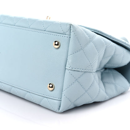 Chanel Caviar Quilted Small Coco Handle Flap Light Blue 8 of 10