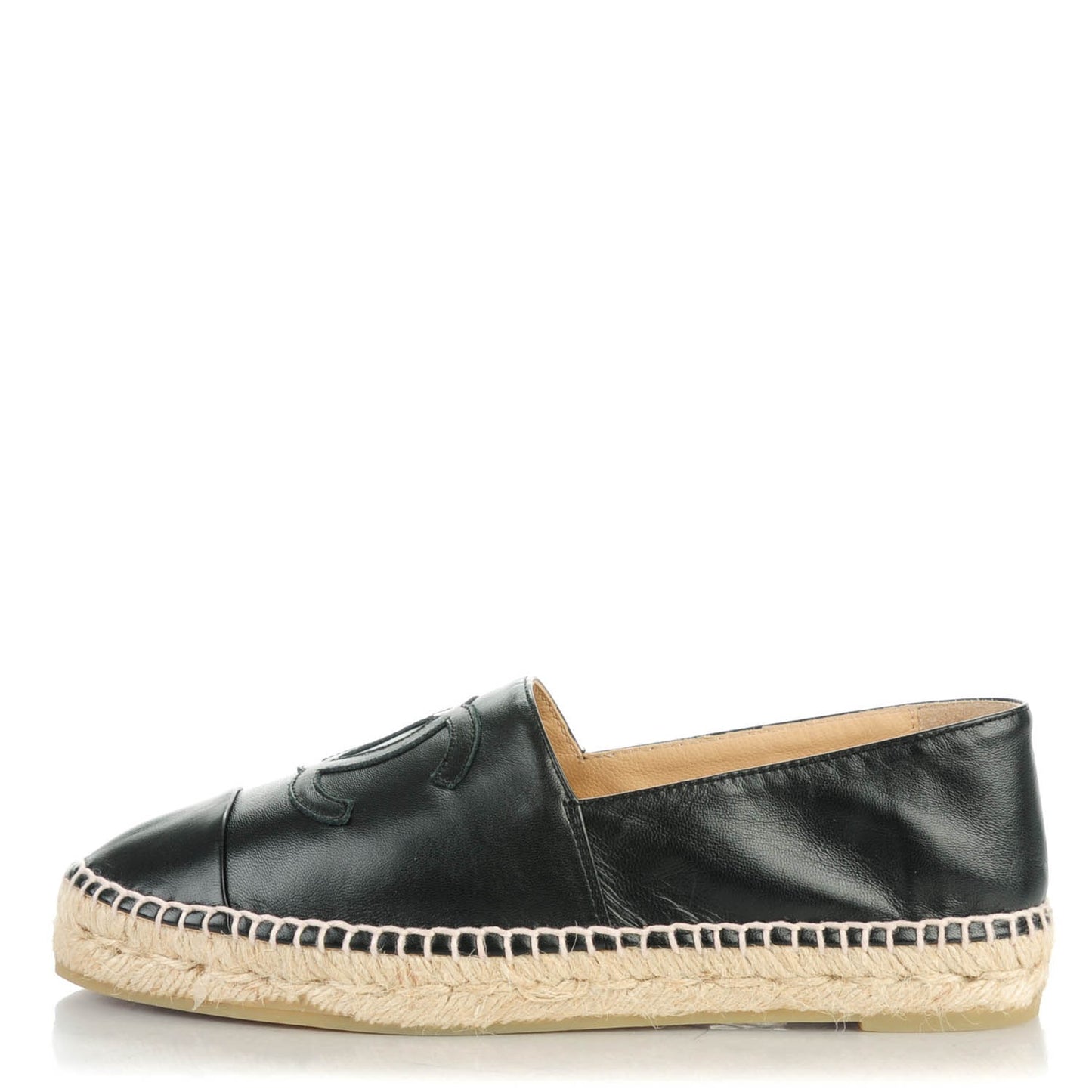 Lambskin CC Espadrilles 38 Black