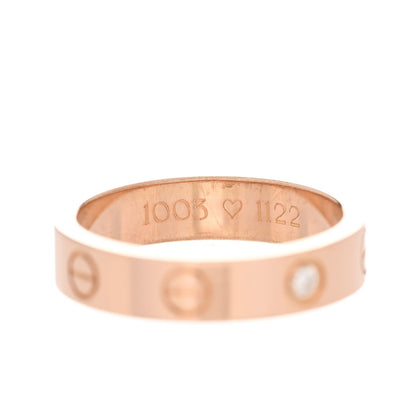 Cartier 18K Pink Gold Diamond 4mm LOVE Wedding Band Ring 49 4.75 5 of 5