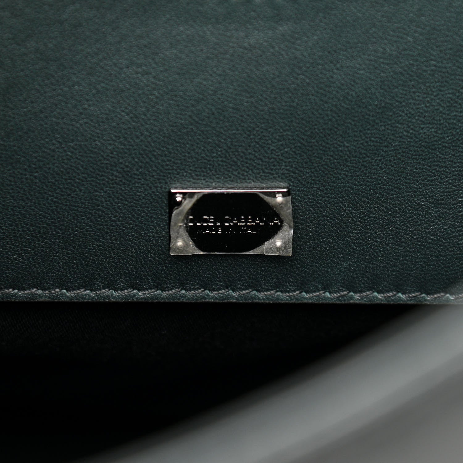Dolce & Gabbana Lambskin Large Embroidered Laser Cut Miss Sicily Satchel Dark Green 5 of 13