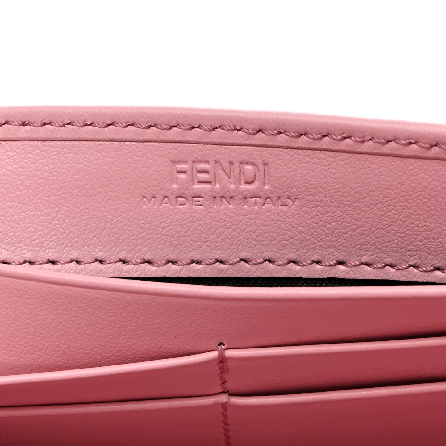 Vitello King Tamponato Logo Embossed Continental Wallet Rosa Acquerello