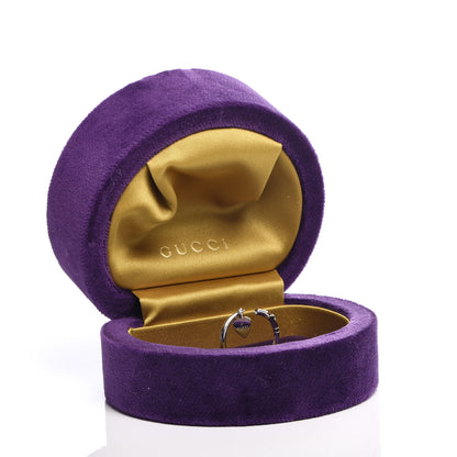 Gucci 18K White Gold Cross and Heart Ring 54 6.75 7 of 7