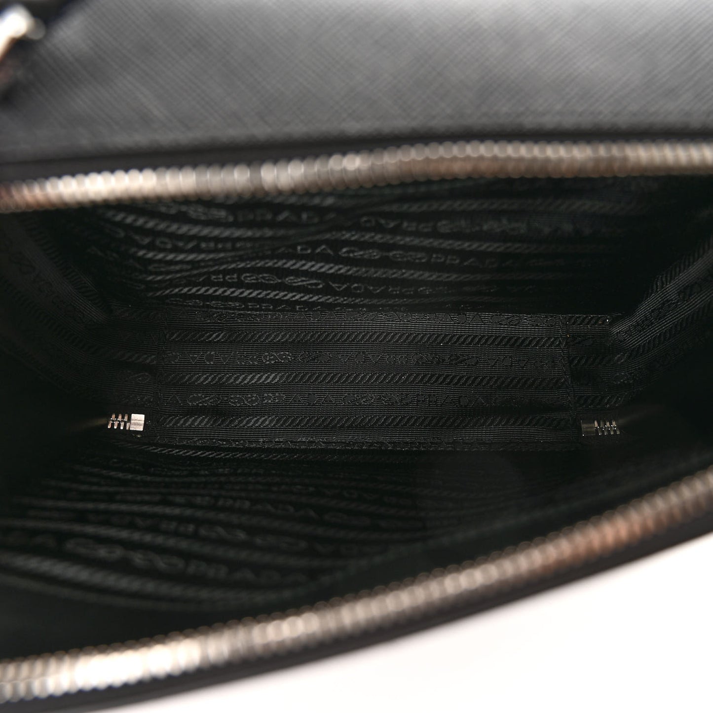Saffiano Travel Medium Brique Crossbody Bag Black