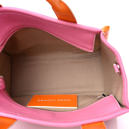 Marc Jacobs Grained Calfskin Small The Tote Bag Pink Orange 5 of 9