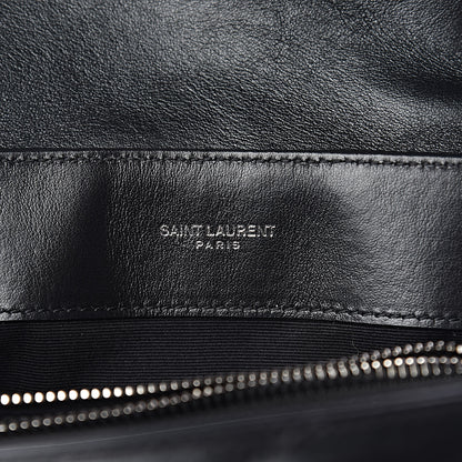 Saint Laurent Calfskin Y Quilted Monogram Small Loulou Chain Satchel Black 10 of 11