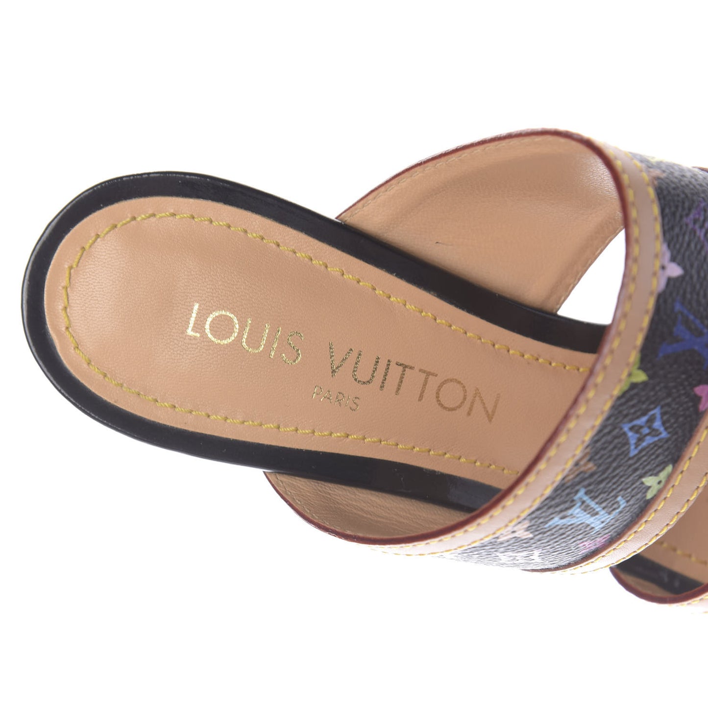 Monogram Multicolor Sandals 38.5 Black