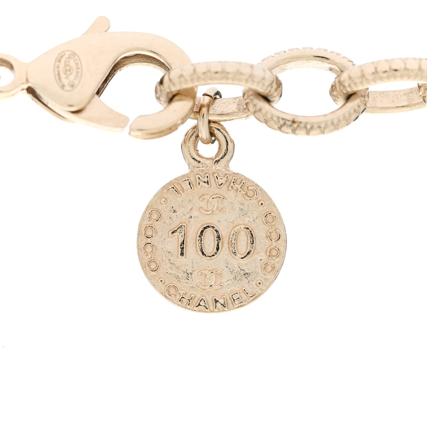 Chanel Pearl CC 100th Anniversary Necklace Light Gold 5 of 6